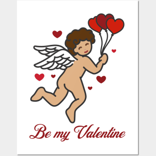 Cupid with Balloons Posters and Art